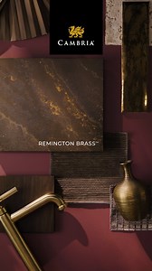 Remington Brass™ featuring Cambria Satin™ is a bold, textured quartz design that's visually stunning and must be experienced. | Cambria | Facebook