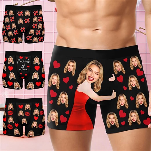Custom Face Boxers,personalized Photo Underwear,gift for Husband/boyfriend - Etsy