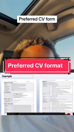 Different CV Formats for Various Applications