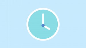 Download Clock counting ticking in pastel blue color animation footage for free