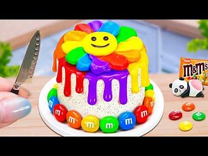 Best Sunflower Buttercream Cake Ever 🌈 Easy Miniature Rainbow Cake Decoration Ideas