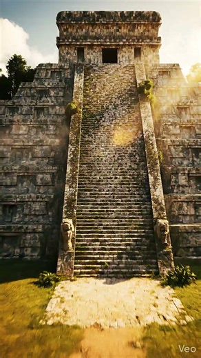 Cinematic 4K flight to the ancient Mayan Temple of Kukulcan! 🌴✨ #maya #ancient #history #shorts