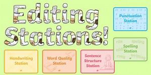 Writing Editing Stations Display Pack