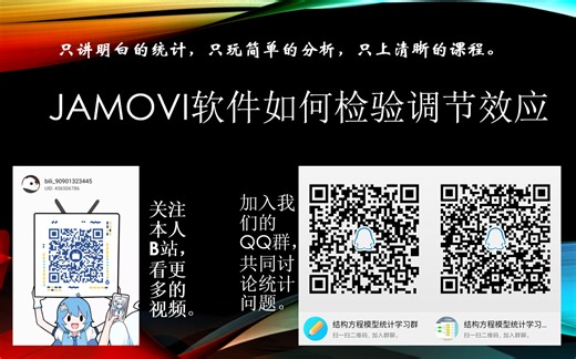 jamovi软件做调节效应检验|显变量调节效应分析