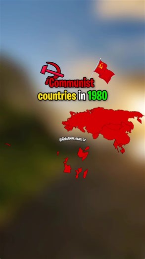 Communist countries in 1980 • • • • • •#communism #ussr #china #countries #map