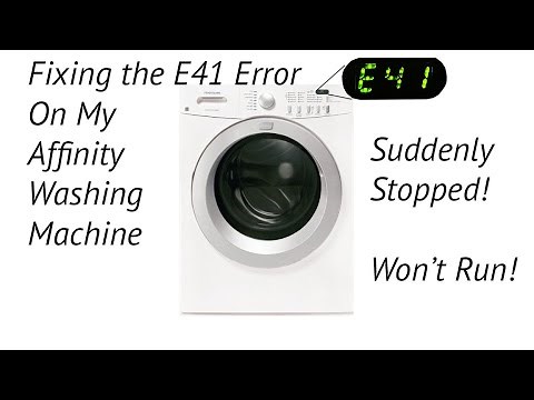 Fixing My Affinity Washer: Stopped Suddenly; Won't Start; E41 Error