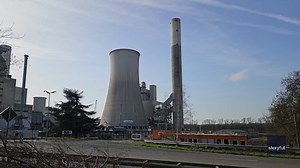 Controlled Demolition Brings Down Huge Cooling Tower Power Plant