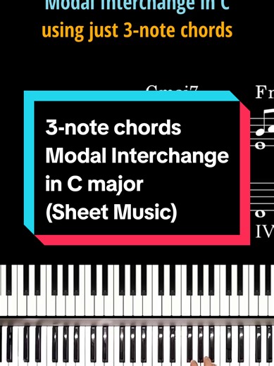 In this video, an update to last year's post: a progression using only three notes per chord. By sticking to the most characteristic notes (root, third, and seventh or sixth), you get a light, airy sound—maybe a bit thin, but you can always add the fifth back for fullness. It's based in C major, borrowing Abmaj7 and Bb6 from parallel C minor via modal interchange (aka