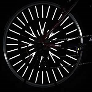 FENMOR 36 Pcs 360°Visibility Bike Spoke Reflectors, Waterproof Bicycle Spoke Reflectors for Mountain and Road Bikes, Easy to Assemble(1.5-2.8MM)