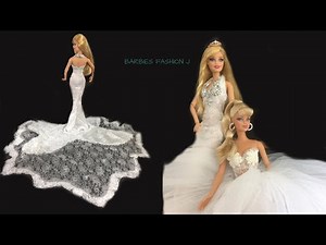 DIY Barbie wedding Dresses 👗 Doll Gown 👗BARBIE HACKS AND CRAFTS