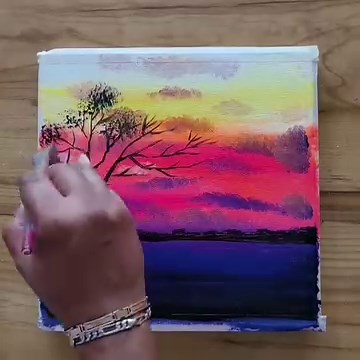 38K views · 464 reactions | Easy Landscape Painting Demo  | Suraj fine arts | Facebook