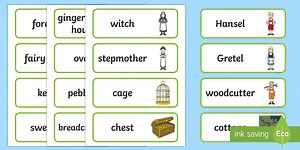 Hansel and Gretel Word Cards