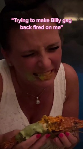 WHY YOU CANT TAKE US NICE PLACES! 🤣 That BACKFIRED. 🤮🤣🦐 #shrimptacos #billygagging #weakstomach ##mexicofood##backfiredonme##fakeshrimp