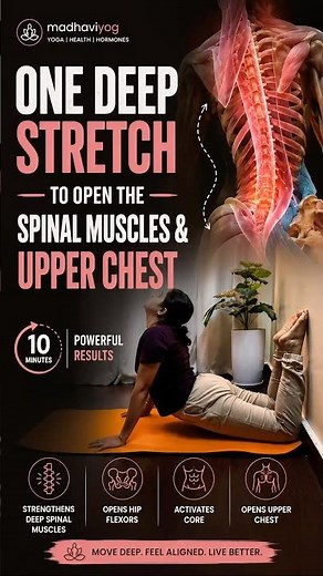 🔥One deep stretch to open your spinal muscles & upper chest #spinehealth #chestopening #posture