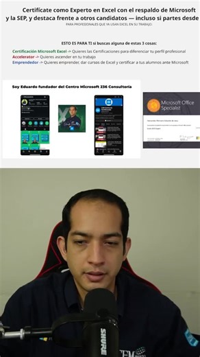 Te explico el paso a paso para obtener la Certificación Microsoft Excel, sin perder tiempo en lo que no sirve Certificación Microsoft Excel Curso de Excel con Certificado Excel Curso de Excel #excelerator #certificacionexcel #certificacionmicrosoftexcel | 236 Consultoría-Centro Evaluador