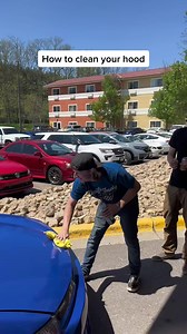 How to clean your hood🧼 #240sx #240 #automotion #cars #clean #wipe #prank | Seanhasjokes
