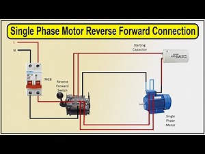 single phase motor reverse forward connection | reverse forward starter