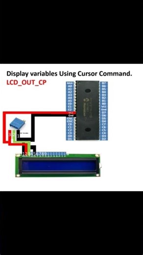 Connecting a 16x2 LM016 LCD with a PIC16F877A. #electronics #coding #control #engineering #tutorial