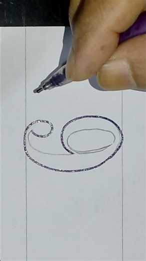 👉2D drawing in English number lettering practice "6"♥️