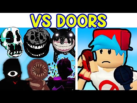 Friday Night Funkin' VS DOORS | Rush, Figure, Seek, Glitch (Roblox DOORS 1 to 100) (FNF Mod)