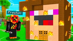 戏弄菜鸟1234女友的七种妙招，恶搞她的Minecraft小屋，笑翻天 - PrestonPlayz