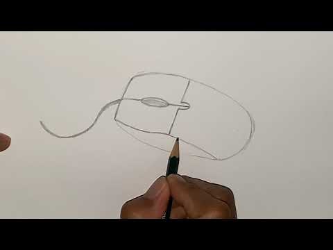 How to draw a computer mouse step by step