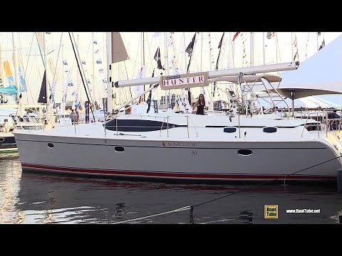 2016 Marlow-Hunter 50 Sailing Yacht - Deck and interior Walkaround - 2015 Annapolis Sail Boat Show