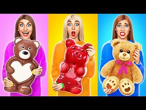 Gummy Food, Real Food VS Chocolate Food Challenge by Multi DO Challenge