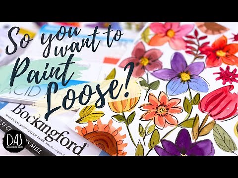 How to Paint Loose Watercolor Flowers (on any paper) | Step by Step Painting Tutorial for Beginners