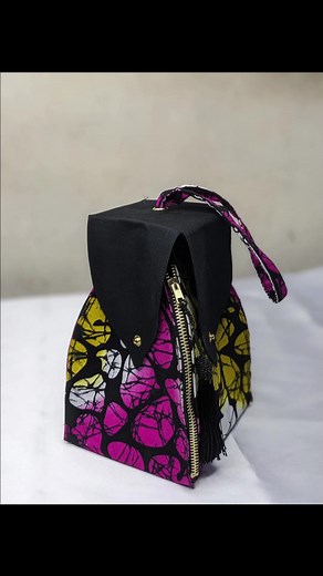 DIY Pyramid Bag Tutorial with Ankara Fabric