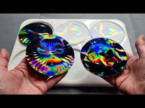 #1290 See How I Made My Holographic Resin Coasters