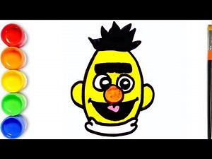 🟡 Drawing Bert Face from Sesame Street | Sesame Street