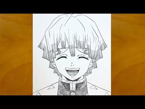 How to draw Zenitsu Agatsuma from Demon Slayer | Anime drawing videos for beginners | Anime drawing