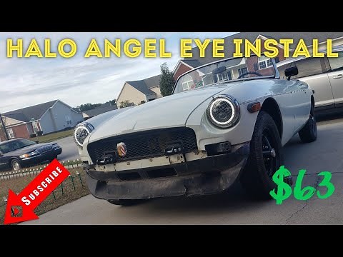 How to Install Angel Eye Halo DRL LED Headlights MG MGB Midget MGA