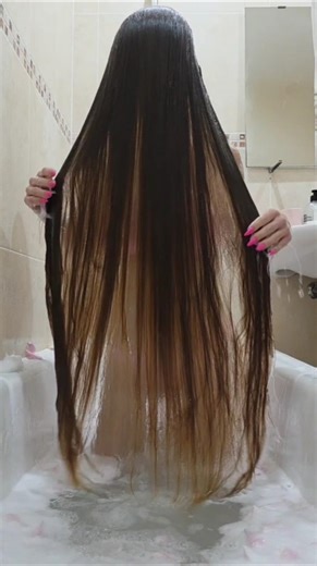 I am Washing My BIG Hair 🧜‍♀️ Long Hair Washing Video 🚿 Natural Long Hair care video