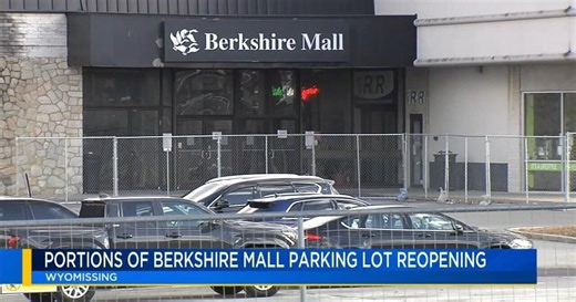 Parts of Berkshire Mall parking lot reopen after nearly a year as repairs continue