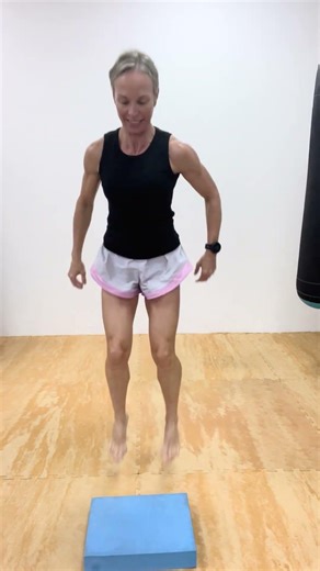 Jump Squats onto a Balance Sponge