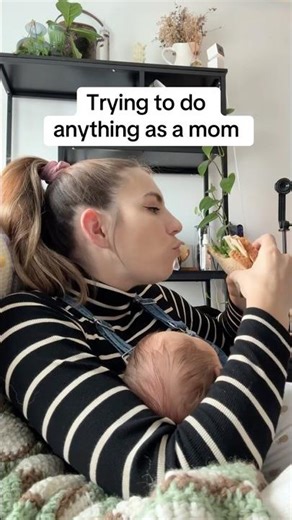 Constantly Dropping Crumbs on My Newborn! (The Relatable Mom Struggle)