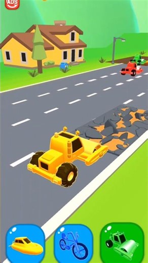Shape Shift Run: Evolution Race #gamingshorts #car #bike #run