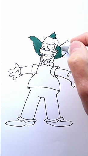Let's draw Krusty the Clown (The Simpsons)