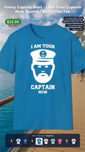 Ready to command? Find your perfect 'Captain Now' tee!