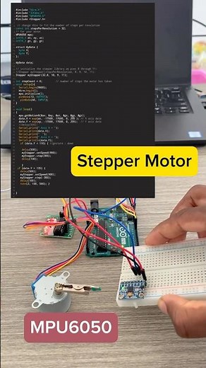 Controlling a Stepper Motor with Arduino using MPU6050