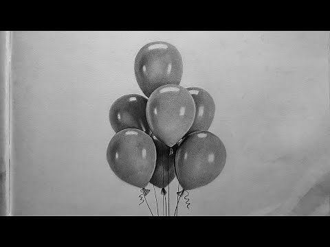How to Draw Realistic Balloons | Realistic Balloons Sketch Tutorial for Beginners | Step by Step
