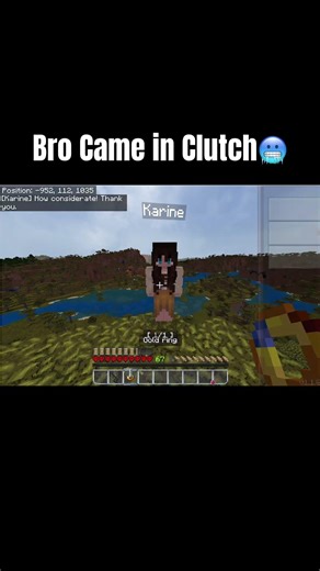 POV: Bro Saved Me🥶#minecraftshorts #lettheworldburn #fypage