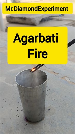 An experiment with Hydrogen Peroxide and Potassium Permanganate, using an incense stick. #shorts