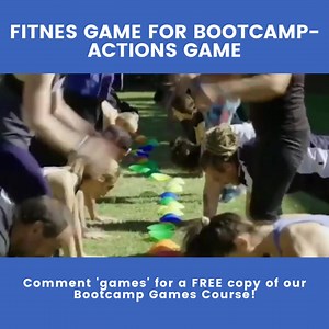 Want to hear more laughter than ever at your Bootcamp? ⁣ ⁣ Look no further than the Actions Game! This one always leaves a smile on your clients faces. Great for getting clients to get to know each other and improving the community feel of your Bootcamp. ⁣ ⁣ For the full explanation comment GAMES below to download your FREE copy of our Bootcamp Games Course. | Fitness Education Online