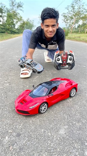 Mini Sports Car Vs Big Rc Ferrari Car Riding test 🔥🚀