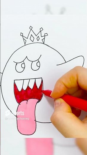 How to Draw King Boo Super Mario | StepbyStep