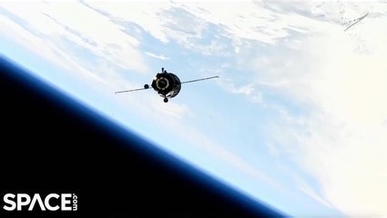 Time-lapse of Progress cargo spacecraft docking with space station