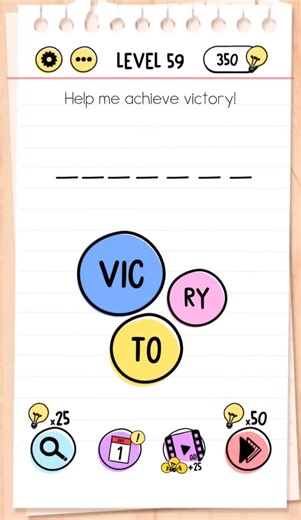 Brain Test Level 59 - Help Me Achieve Victory! 🏆 (Walkthrough & Solution) #Shorts